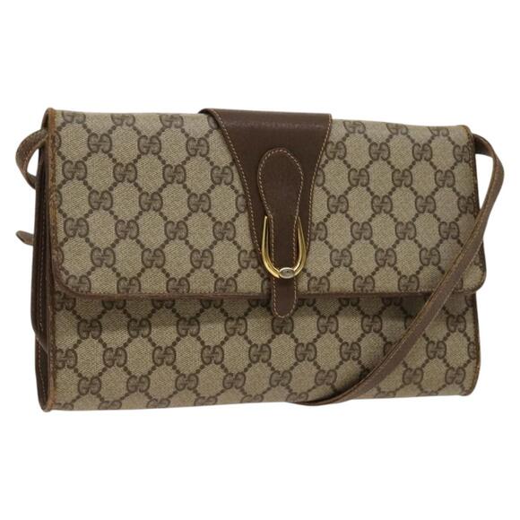 GUCCI GG Supreme Shoulder Bag Pvc Beige Gold 904 02 050 - Picture 1 of 16